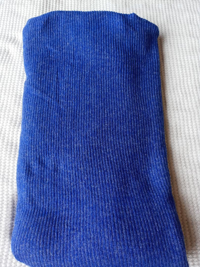 Brushed 4x2 Solid Rib Knit- 2Tone Royal Blue