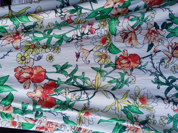Unique SUMMER Flower Print on Double Brushed Poly Lycra