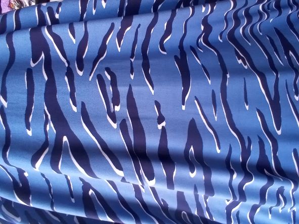 Animal Print ( Blue+ Navy) on Double Brushed Poly Lycra