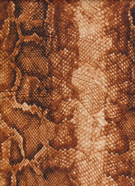 Snake Skin on Brown Double Brushed Poly Lycra Jersey