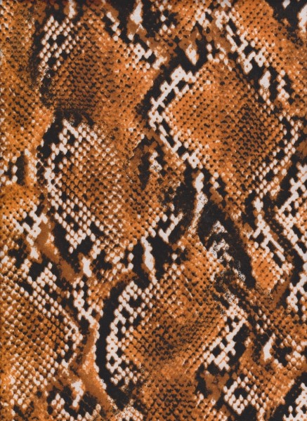 Snake Skin with Black Line on Brown Double Brushed Poly Lycra Jersey