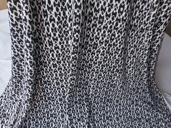 Ethnic- Black and White Print on Rayon Lycra Jersey