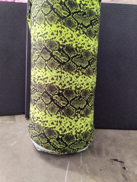 Snake Skin on Neon Lime  Double Brushed Poly Lycra Jersey